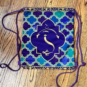 Disney Aladdin Jasmine Genie Cinch Drawstring Bag Backpack Purple Blue 14inx12in